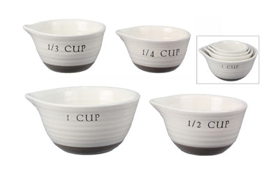 Youngs 19467 Ceramic Measuring Cups - 4 Piece