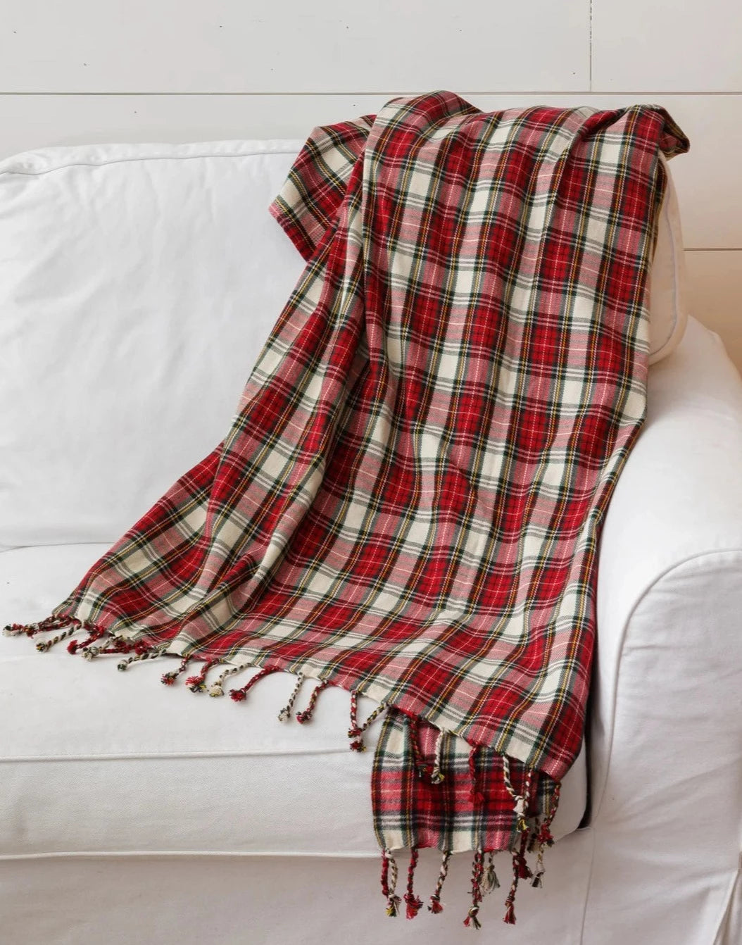 Grey tartan throw blanket sales