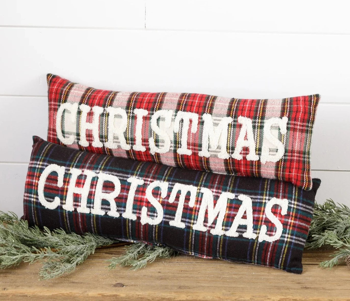 Plaid And Tartan Christmas Pillow Vintage Crossroads