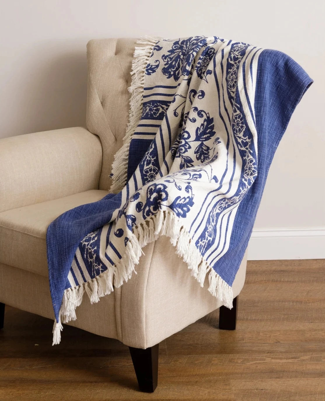 Blue floral discount blanket