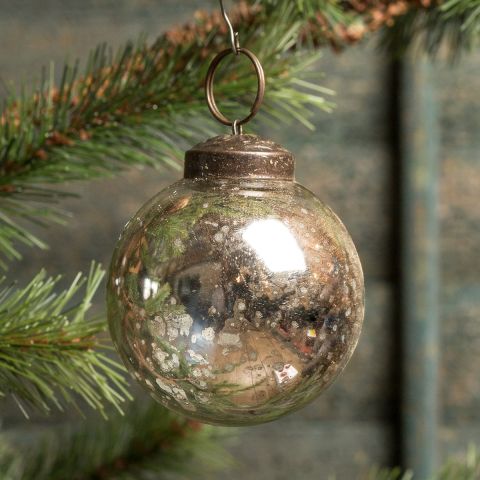 Silver Kugel Ornament Vintage Crossroads