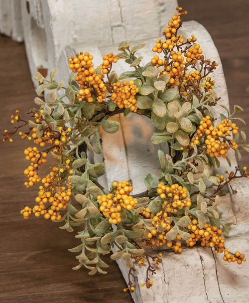 Mustard Pebble Creek Floral Collection