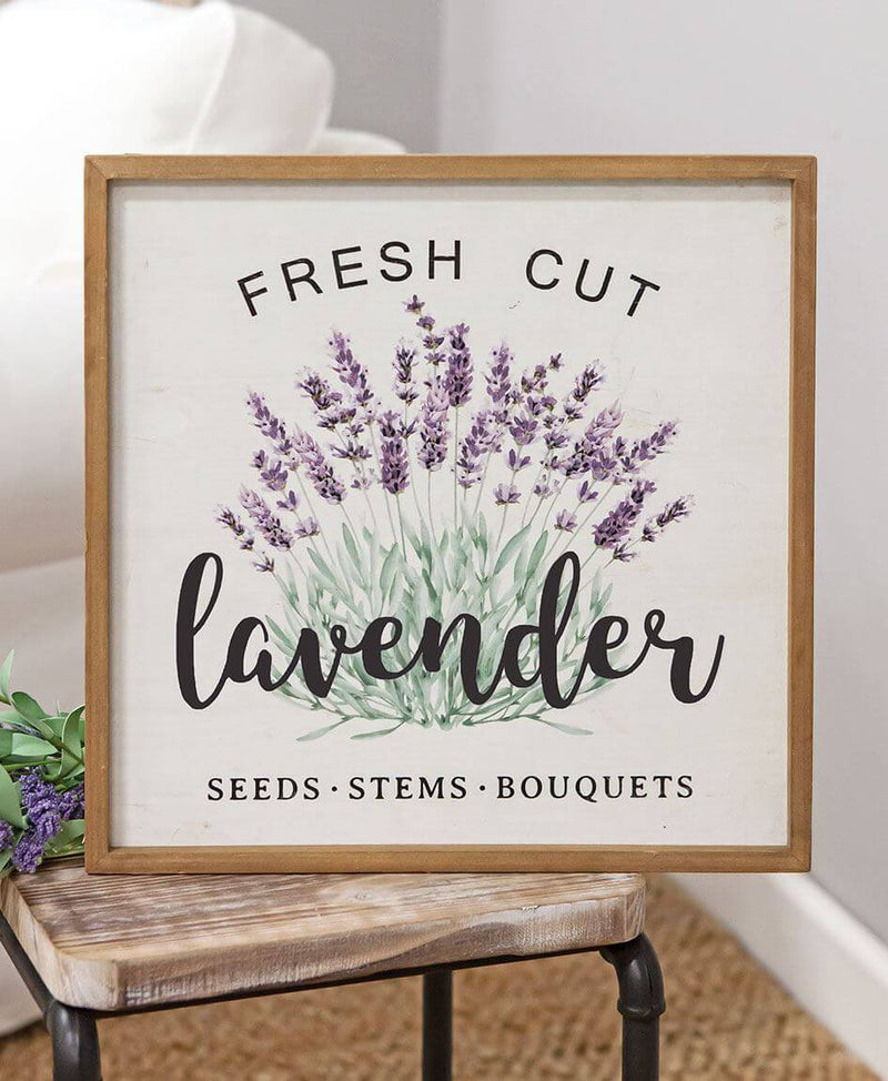 Fresh Cut Lavender Framed Sign