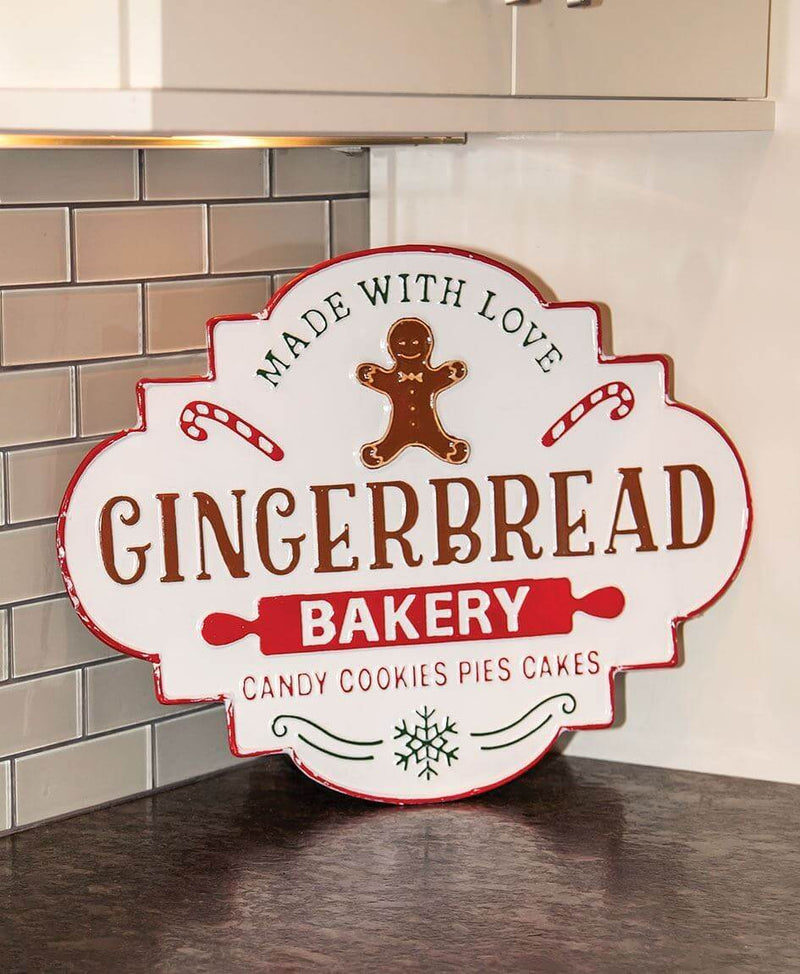 Gingerbread Bakery Metal Sign