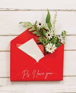 P.S. I Love You Red Metal Envelope