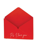 P.S. I Love You Red Metal Envelope