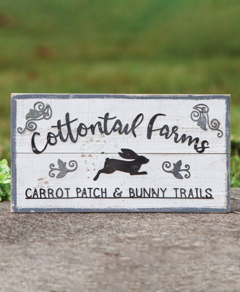 Cottontail Farms Wood Sign