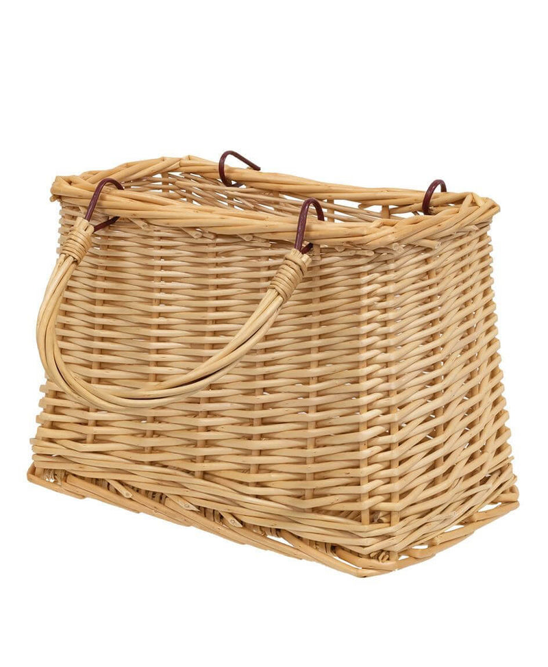 Natural Willow Tapered Basket w/Handles