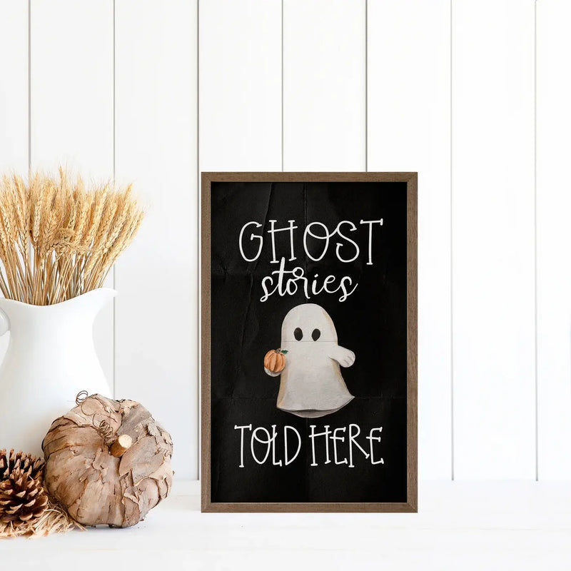 Ghost Stories Told Here Wood Framed Print
