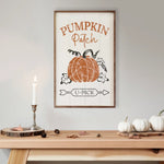 Pumpkin Patch U Pick Arrow Wood Framed Print