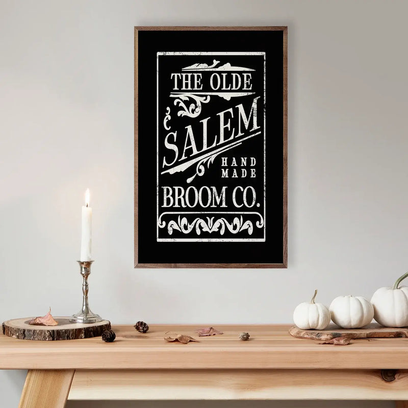 The Olde Salem Broom Co Wood Framed Print