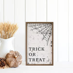 Trick Or Treat Web Wood Framed Print