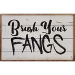 Brush Your Fangs Wood Framed Print
