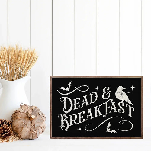 Dead And Breakfast Bats Wood Framed Print