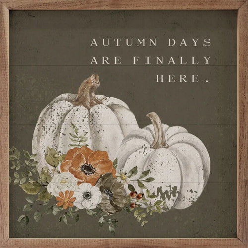 Autumn Days Are Finally Here Wood Framed Print