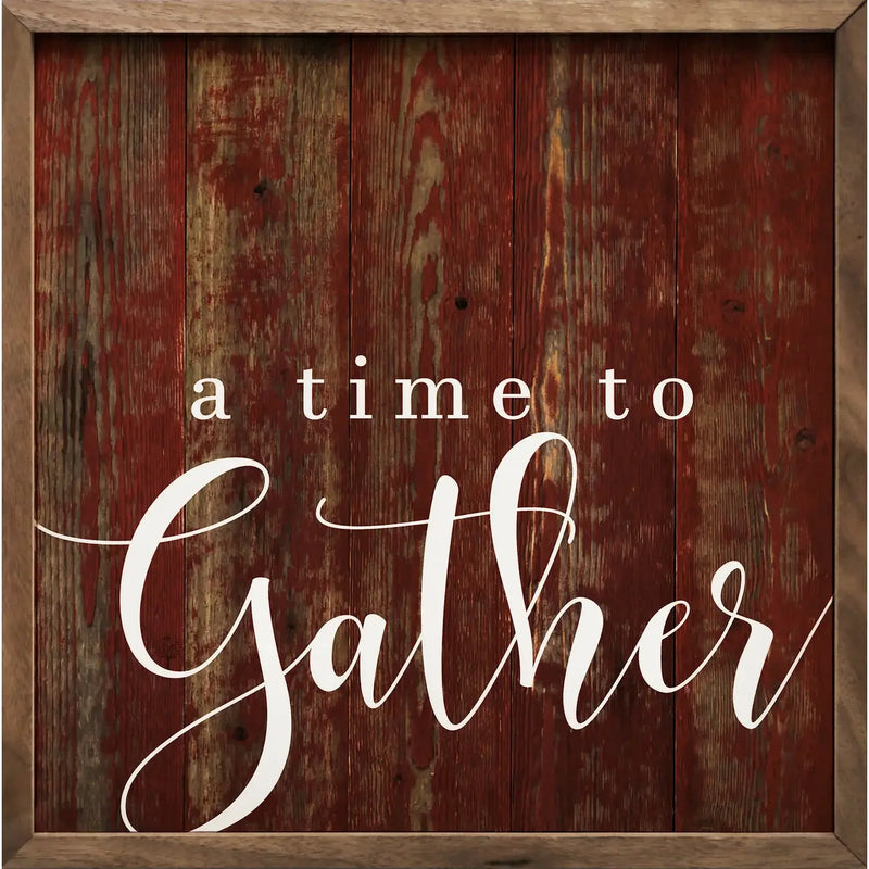 A Time To Gather Wood Framed Print