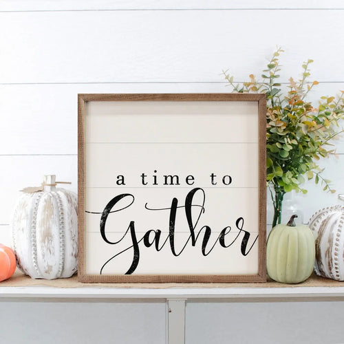A Time To Gather Wood Framed Print