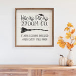 Hocus Pocus Broom Co Flying Lessons Wood Framed Print