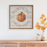 Pumpkins 2 Miles Ahead Wood Framed Print