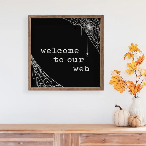 Welcome To Our Web Wood Framed Print