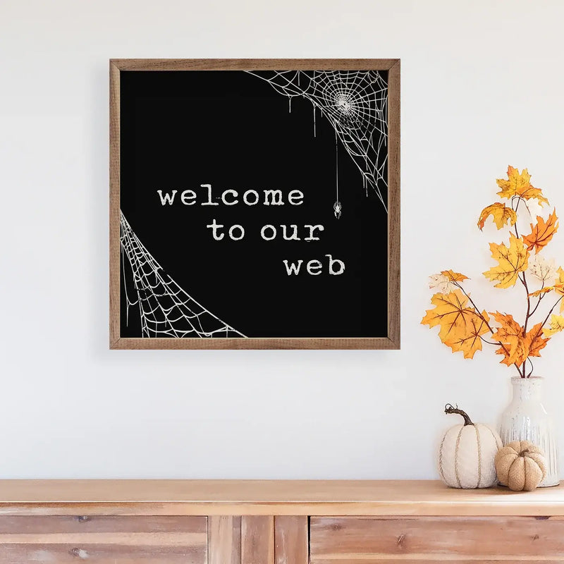 Welcome To Our Web Wood Framed Print