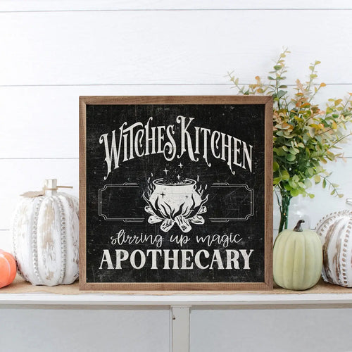 Witches Kitchen Apothecary Wood Framed Print