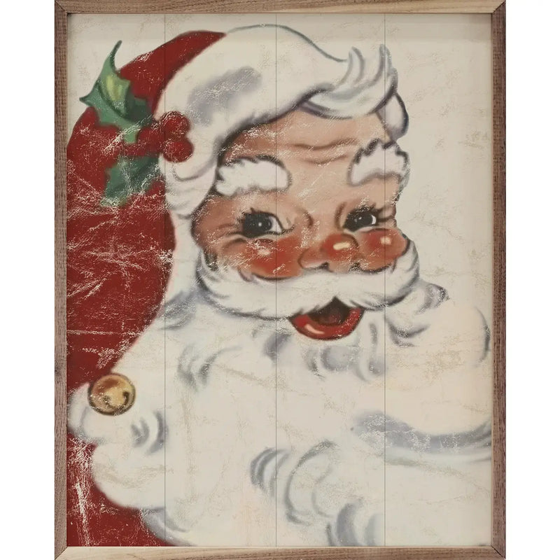 Rosy Cheeks Santa Wood Framed Print