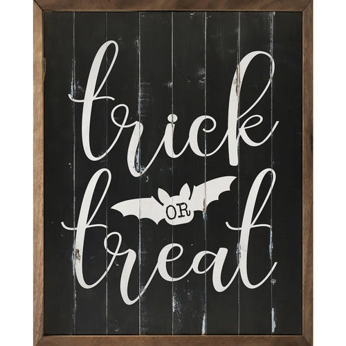 Trick Or Treat Bats Wood Framed Print