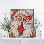 Santa Be Quiet Shh Wood Framed Print