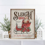 Sleigh Rides Santa Claus Lane Wood Framed Print
