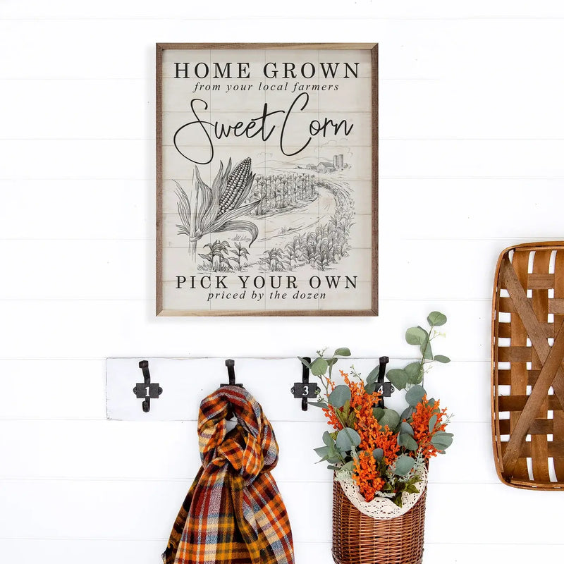 Pick Your Own Sweet Corn Wood Framed Print