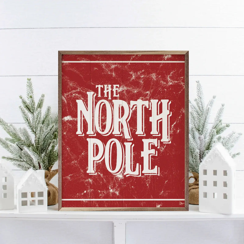 The North Pole Wood Framed Print