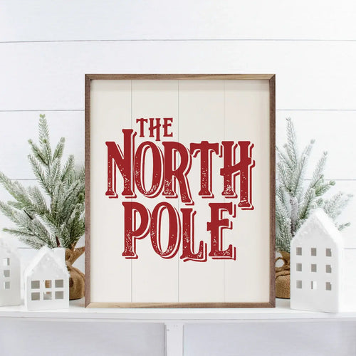 The North Pole Wood Framed Print