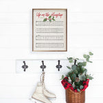 Up On The Housetop Sheet Music Wood Framed Print