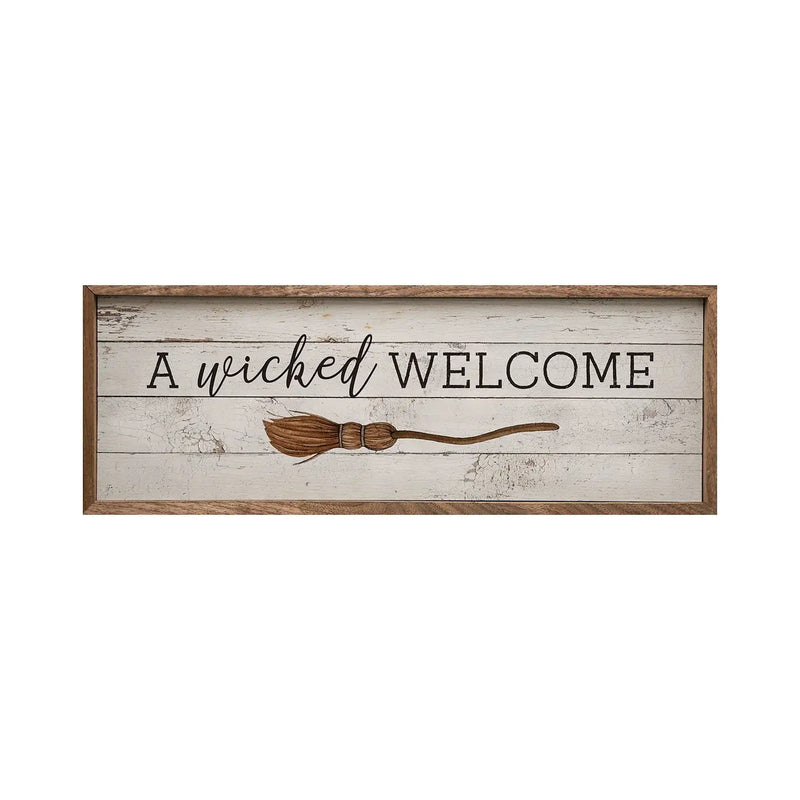 A Wicked Welcome Wood Framed Print