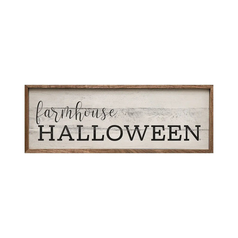 Farmhouse Halloween Wood Framed Print