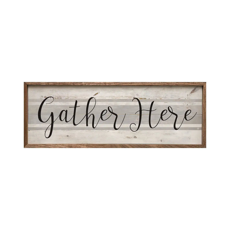 Gather Here Wood Framed Print