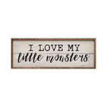 I Love My Little Monsters Wood Framed Print