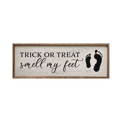Trick Or Treat Smell My Feet Wood Framed Print