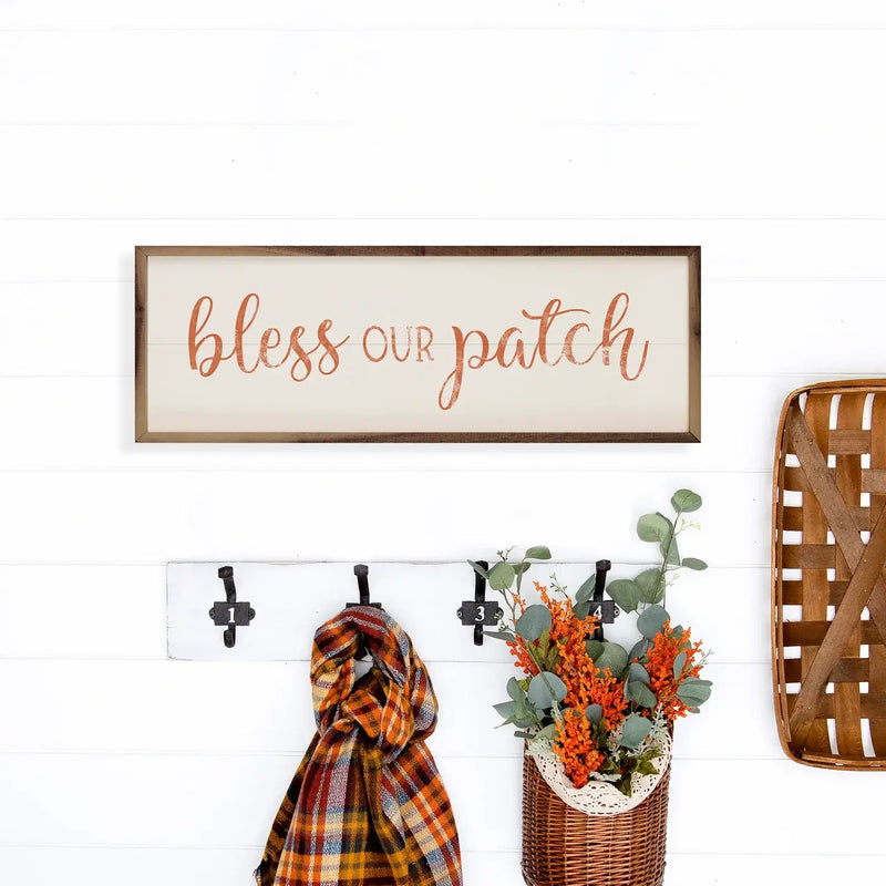 Bless Our Patch Wood Framed Print