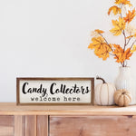 Candy Collectors Welcome Here Wood Framed Print