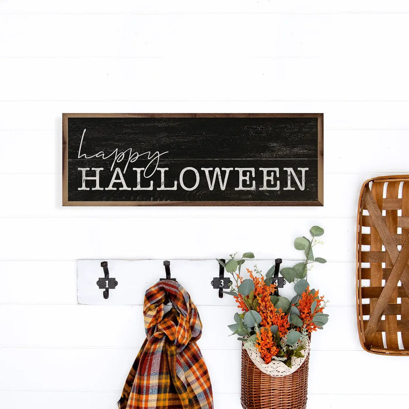 Happy Halloween Wood Framed Print