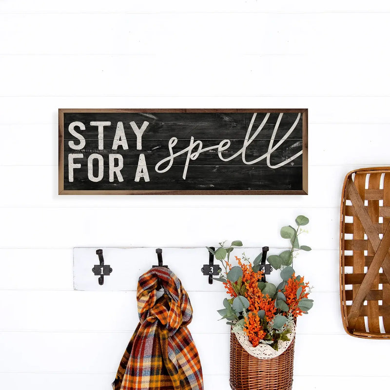 Stay For A Spell Wood Framed Print