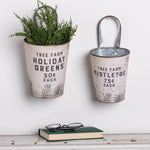 Tree Farm Holiday Greens Wall Bucket