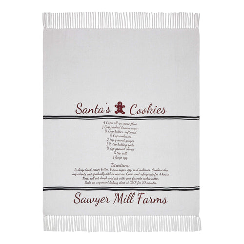 Sawyer Mill Santa Cookies Woven Throw Blanket