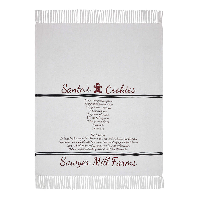 Sawyer Mill Santa Cookies Woven Throw Blanket