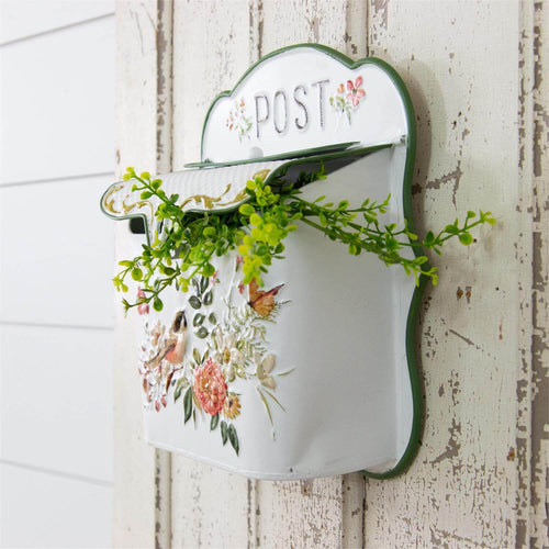Birds With Flowers Postbox