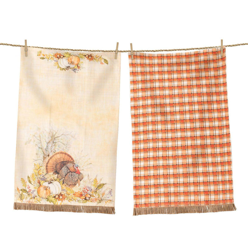 Turkey & Plaid Tea Towel