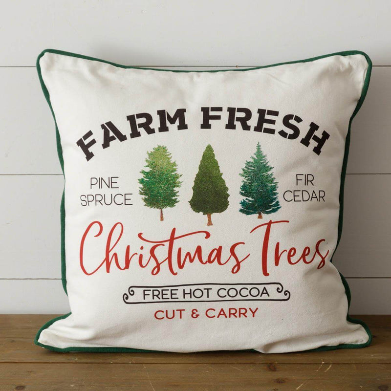 Farm Fresh Christmas Trees Pillow