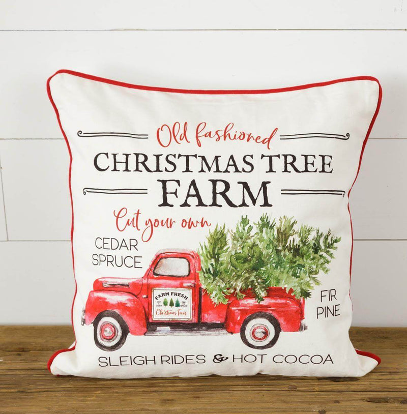 Christmas Tree Farm Pillow Vintage Crossroads